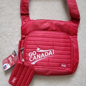 Lug Alpine Satchel NWT in Red